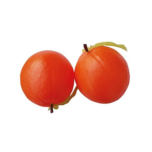 2 XXL Oranges avec Feuilles – Fruits factice en Tant Que requsite, énorme Fruits Copies en Plastique Alimentaire