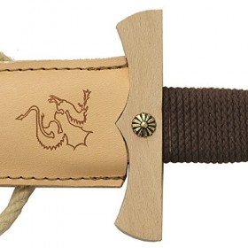 A2Z Kids Vah&nbsp;–&nbsp;Dague Dragon Solide en véritable Bois de hêtre avec Fourreau