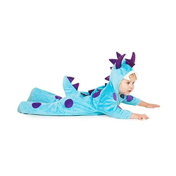 Pretend to Bee 1360 ZL5DZ Costume de monstre dinosaure bleu violet pour enfants/tout-petits/bébés - Idéal pour Halloween, 12-