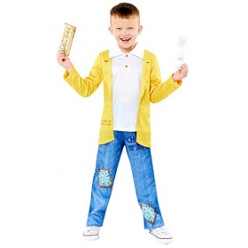 amscan 9916178 – Costume sous licence officielle Roald Dahl Charlie Bucket pour enfants de 3 à 4 ans
