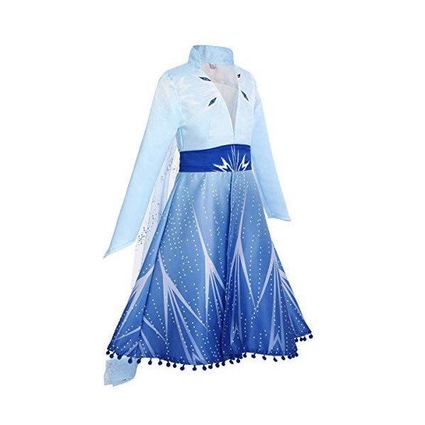 IBTOM CASTLE Princesse fille Anna Costume Reine des Neiges Robe pour Enfants Reine des Neiges Carnaval Tulle Robe de bal Cosp