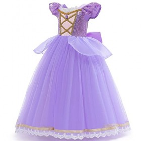IBTOM CASTLE Filles Princesse Robe+Accessoires Raiponce Ensemble Conte De Fées Cosplay Halloween Carnaval Costumes Noël Anniv