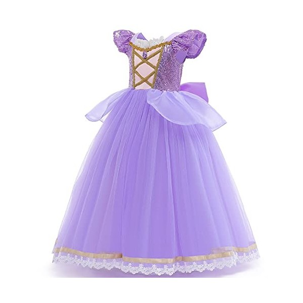 IBTOM CASTLE Filles Princesse Robe+Accessoires Raiponce Ensemble Conte De Fées Cosplay Halloween Carnaval Costumes Noël Anniv