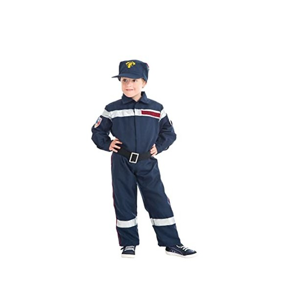 Chaks C4109152 - Déguisement de sapeur-pompier France pour enfant - 152 cm, 12-14 ans