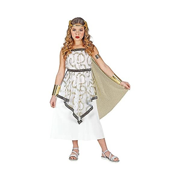 "GREEK GODDESS" toga dress, bracelets, laurel wreath - 128 cm / 5-7 Years 