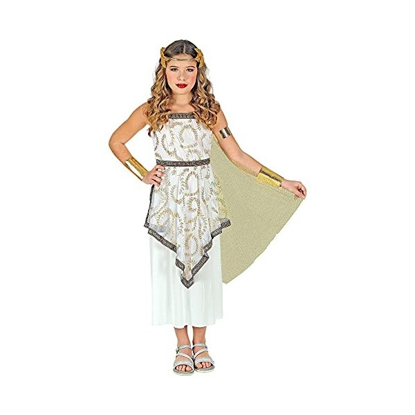 "GREEK GODDESS" toga dress, bracelets, laurel wreath - 128 cm / 5-7 Years 