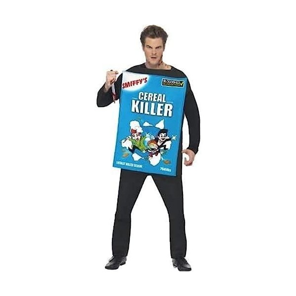 Smiffys Costume Cereal Killer, Bleu, avec tunique