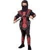 Ciao Skull Ninja Costume pour Enfant Noir/Rouge Taille 7-9 Ans