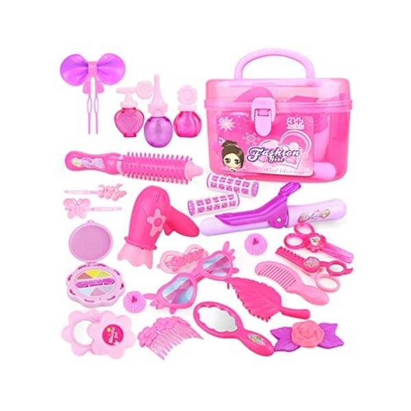 POPETPOP Pretend Play Set Beauty Shop Set de Hairdressing avec miroir pour sèche-cheveux Peigne Clip pour Pretend Play Stylin