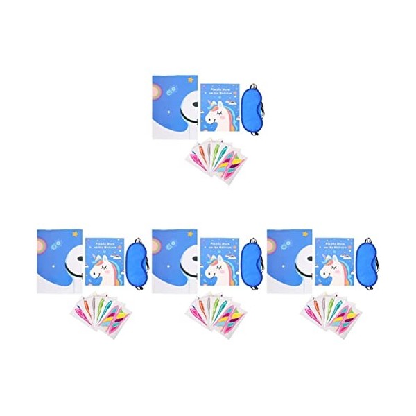 Toyvian 4 Ensembles Licorne Stickers Jeu Daffiches Fournitures De Fête à Thème Jeu De Fête Amusant Épingler Le Épingle à Nou