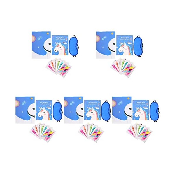 Toyvian 4 Ensembles Licorne Stickers Jeu Daffiches Fournitures De Fête à Thème Jeu De Fête Amusant Épingler Le Épingle à Nou