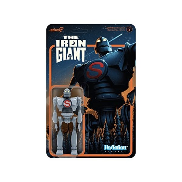 SUPER7-Iron Iron Giant Figurine Reaction, IRGIW01-SMG-01, Multicolore, 3.75"