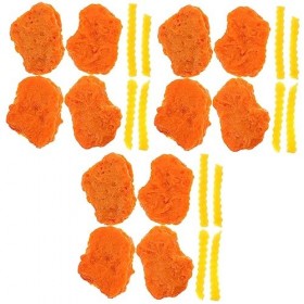 Toyvian 3 Ensembles Fausses Pépites De Poulet Et Frites Pépites De Poulet Prop Modèle Alimentaire Imité Faux Modèle Alimentai