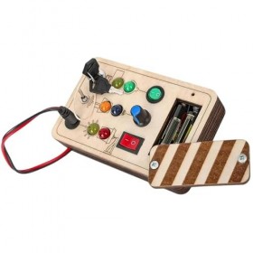 Perfeclan Panneau occupé Montessori avec interrupteur de lumières, jouets dintérieur, jeu dapprentissage des compétences, j