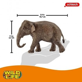 Schleich 14761 Éléphant dAfrique femelle, dès 3 ans, Wild Life - figurine, 14,6 x 7,5 x 9,1 cm