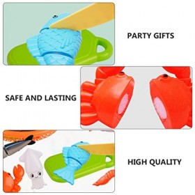 Toyvian 2 Ensembles Chee Chee Le Aux Fruits De Mer Jouets Déveil Maison De Jeu Couper Un Jouet Jouets De Coupe De Poisson Jo