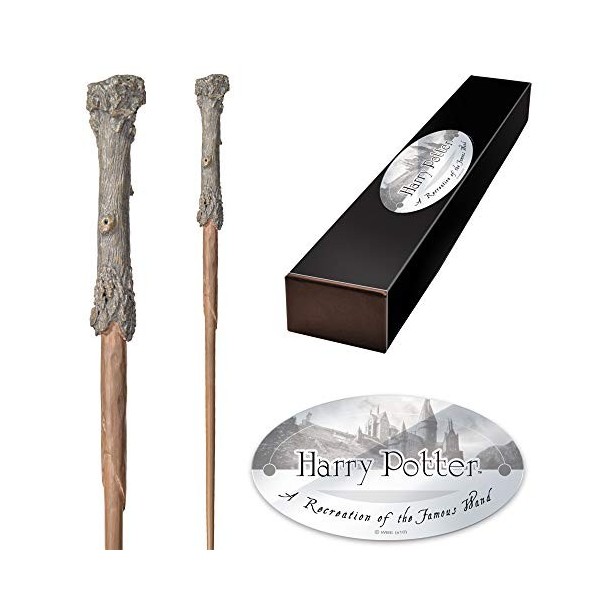 The Noble Collection - Harry Potter Character Wand - 14in 35.5cm Harry Potter Wand with Name Tag - Harry Potter Film Set Mo