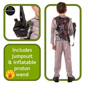 Rubies Costume Officiel Ghostbusters Combinaison avec Motif Baguette Magique Gonflable Proton&nbsp;–&nbsp;2016&nbsp;–&nbsp;Enfant Grand