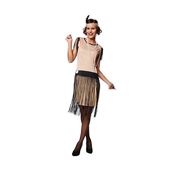 TecTake dressforfun Costume pour Femme Swing | Belle Robe Style années 20 | Y Compris Bandeau XL | No. 301608 