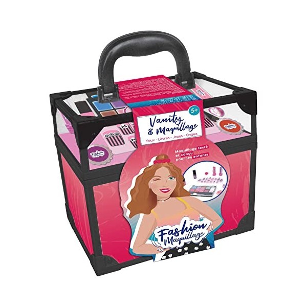 FASHION MAQUILLAGE Valisette de Maquillage-258009-Rose-Plastique-À partir de 5 Ans, 258009