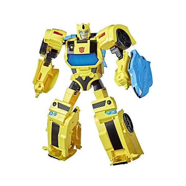 Transformers Bumblebee Cyberverse Adventures Battle Call Bumblebee, classe Officier, sons et lumières activés par la voix
