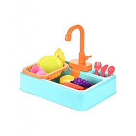 Lazyspace Évier de Cuisine, évier de Jeu pour Enfants avec Eau Courante, système de Cycle deau Automatique, égouttoir à Vais
