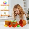 Jouets Montessori dApprentissage pour Enfants, Ensemble de Jouets de Ferme 4 en 1 avec Animaux pour Tout-Petits de 1 à 3 ans
