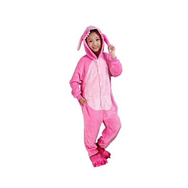 Auspicious beginning Pyjamas pour enfants Stitch pour enfants Costume cosplay animaux Costumes pour enfants Kigurumi, Bleu, 1