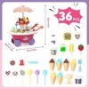 Camion de crème glacée Glace pour enfants Vente de crème glacée Ensemble de jeu pour 3 ans Boutique pour enfants Chariot de c