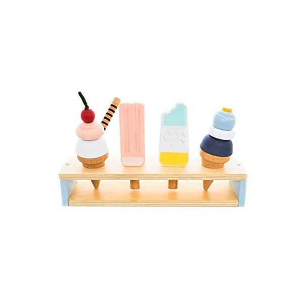 EverEarth Petit comptoir à glaces pour enfants avec ICE en bois à coller - Jouets à glaces EE33900