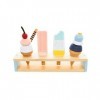 EverEarth Petit comptoir à glaces pour enfants avec ICE en bois à coller - Jouets à glaces EE33900