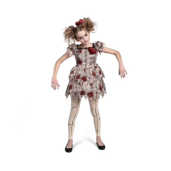 Spooktacular Creations Costume de poupée vaudou pour les enfants, pour Halloween, pour les jeux de rôle et les fêtes costumée