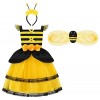 ReliBeauty Déguisement Abeille Filles Costume Animaux Enfant Carnaval 3-4ans, 100