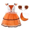ReliBeauty Déguisement Renard Enfant Fille Robe Costume Fox Carnaval,100