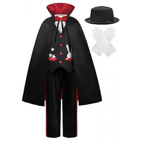 ReliBeauty Déguisement Magicien Enfant Costume Garçon et Fille pour Halloween Carnaval,150
