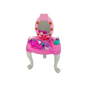 BSD Jeu dimitation, Table de Maquillage, Jouet Coiffeuse pour Enfants, Jouet Coiffeuse avec Tabouret et Accessoires