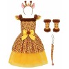 ReliBeauty Déguisement Girafe pour Filles Costume Robe Animaux pour Enfant Carnaval e,120