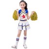 LOLANTA Déguisement de pom-pom girl pour fille avec pompons et chaussettes, Bleu, 130