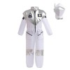 Lito Angels Deguisement Robe Costume de Astronaute Cosmonaute avec Casque pour Enfant Garçons et Filles Taille 4-5 ans, Blanc