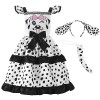 ReliBeauty Déguisement Dalmatien Fille Robe Chien Costume Carnaval,140