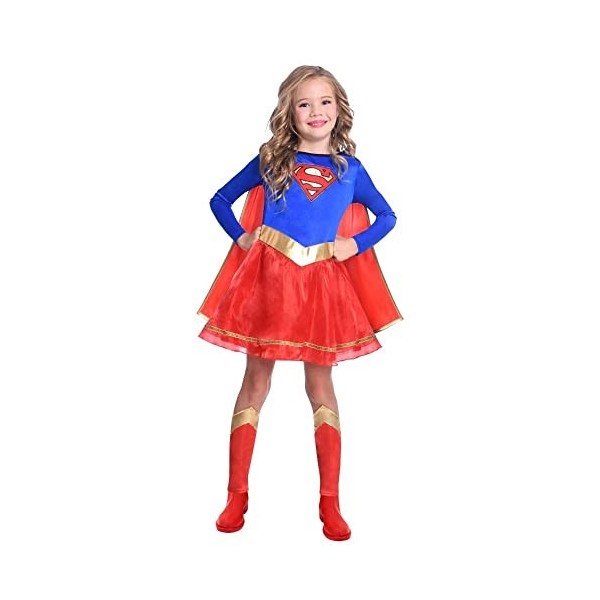 Costume Classique de Supergirl Warner Bros pour Enfant Âge: 3-4 Ans 