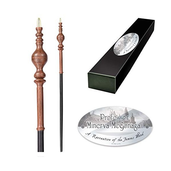 The Noble Collection - Professor Minerva McGonagall Character Wand - 16in 40cm Wizarding World Wand with Name Tag - Harry P
