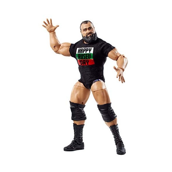 WWE Collection Élite figurine Deluxe articulée de catch, Rusev 17 cm, visage réaliste et accessoires, jouet pour enfant, GCL2