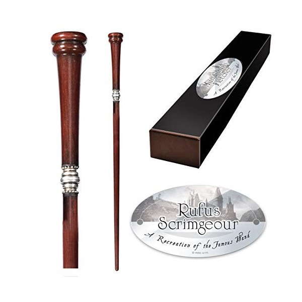 The Noble Collection - Rufus Scrimgeour Character Wand - 15in 38cm Wizarding World Wand with Name Tag - Harry Potter Film S