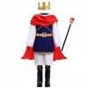 OBEEII Déguisement Prince Charmant Enfant, Prince Charmant Cendrillon Costume pour Garçons Jeu de rôle Cosplay Carnaval Hallo