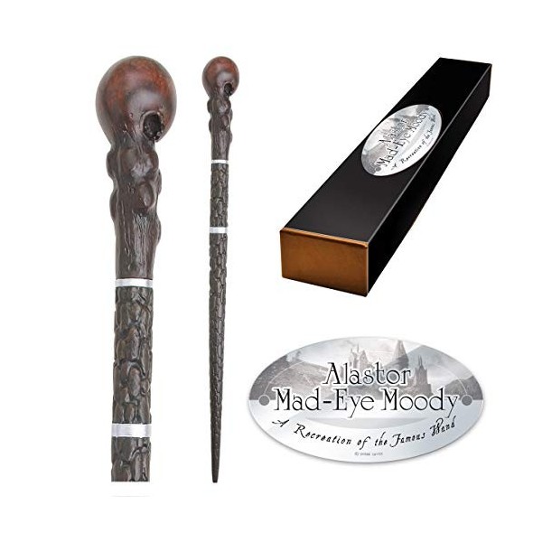 The Noble Collection - Alastor Mad-Eye Moody Character Wand - 15in 38cm Wizarding World Wand with Name Tag - Harry Potter F