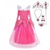 Lito Angels Deguisement Robe La Belle au Bois Dormant Princesse Aurore avec Accessories Enfant Fille, Costume Halloween Class