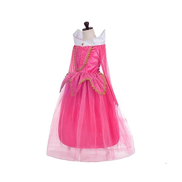 Lito Angels Deguisement Robe La Belle au Bois Dormant Princesse Aurore avec Accessories Enfant Fille, Costume Halloween Class