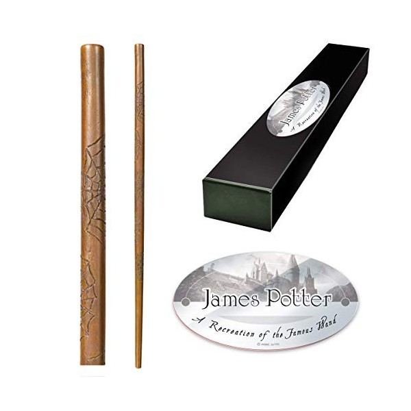 The Noble Collection - James Potter Character Wand - 15in 37cm Wizarding World Wand with Name Tag - Harry Potter Film Set M