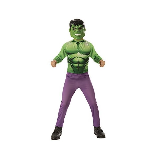 Marvel- Hulk Costume, 640922-M, Multicolore, M 5-7 años 